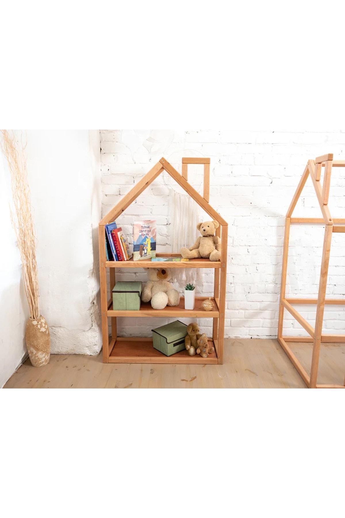 3 raflı çocuk odası Montessori Kitaplık - Çocuk Odası Kitaplık