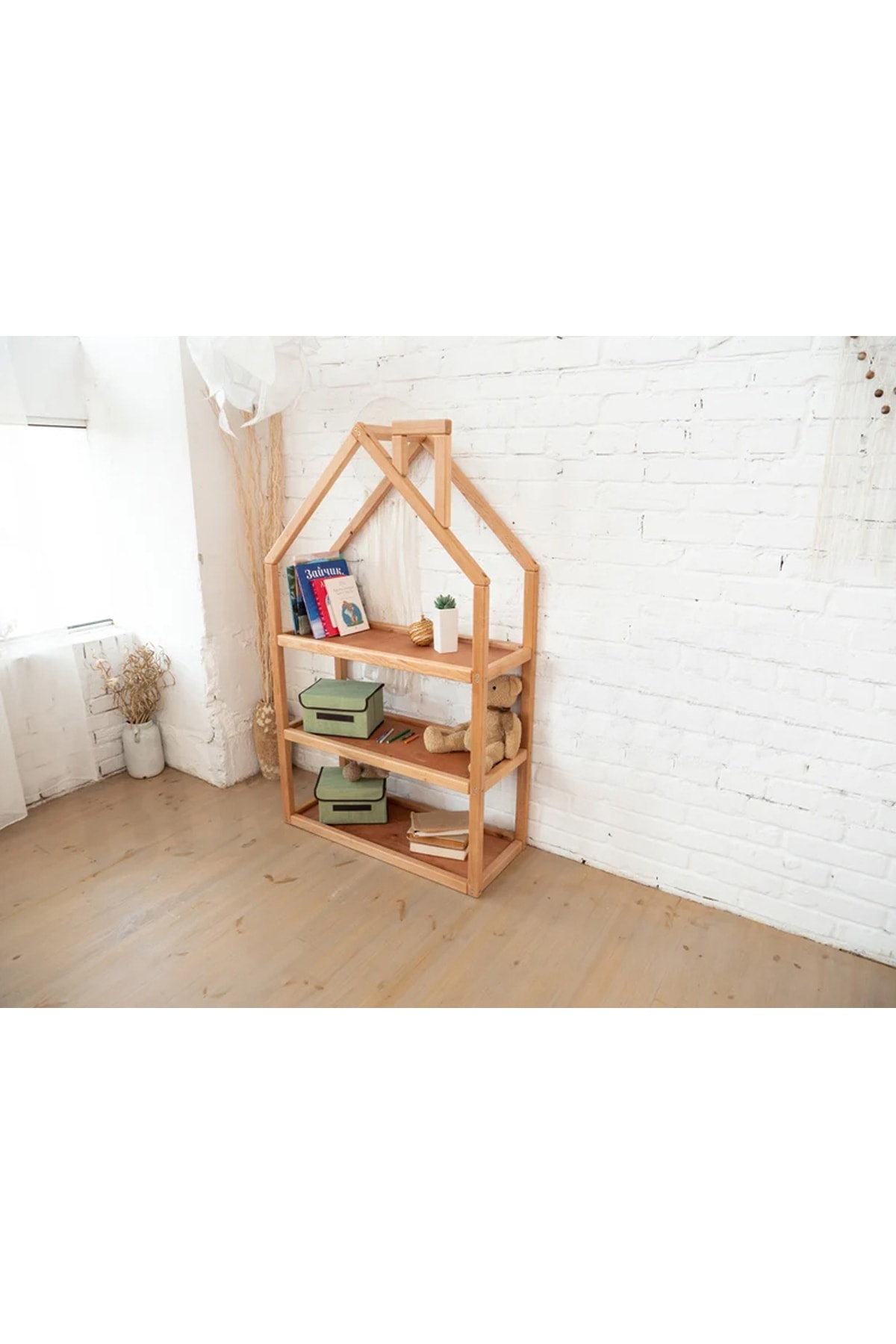 3 raflı çocuk odası Montessori Kitaplık - Çocuk Odası Kitaplık